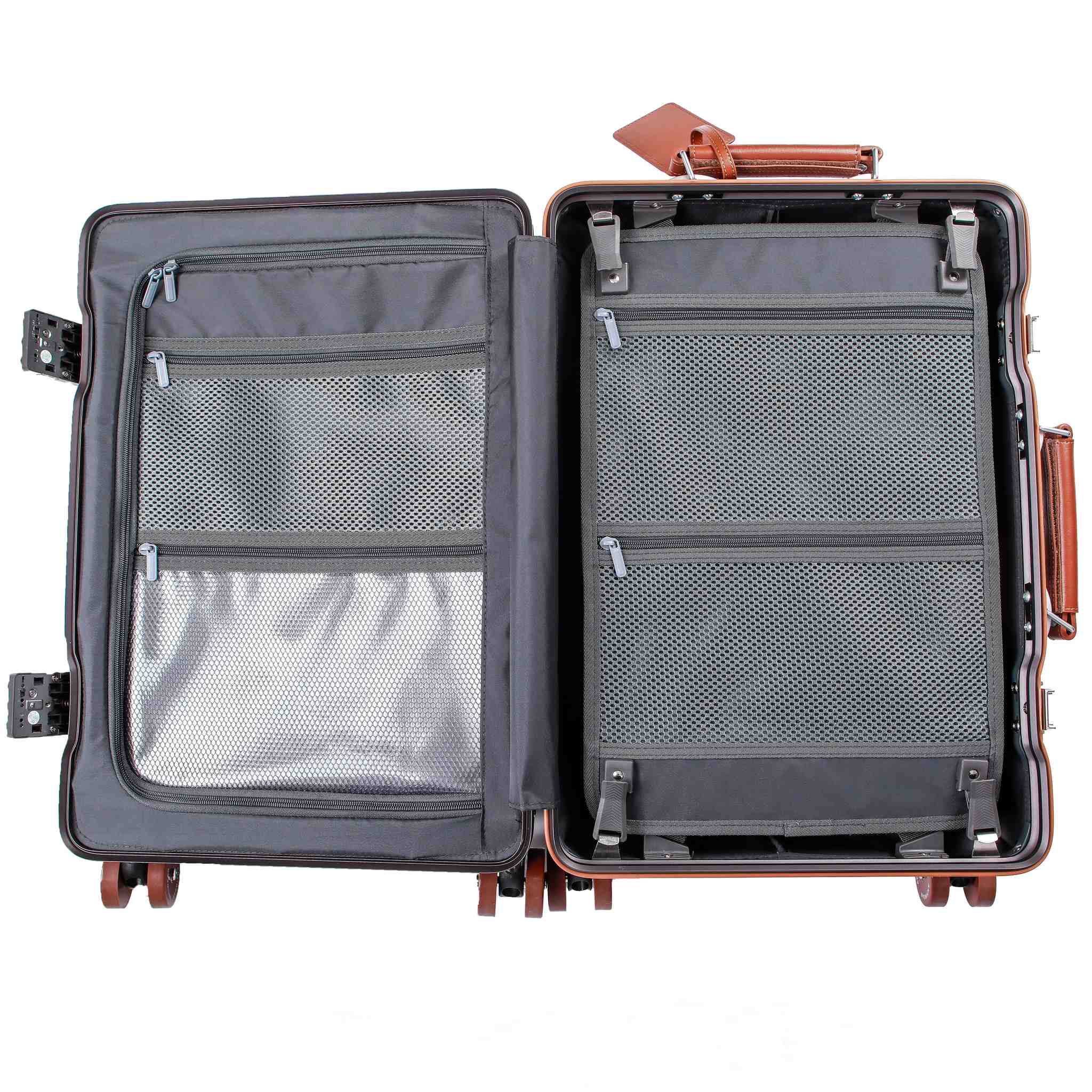 Hodalump Handgepäck Trolley Seitenansicht – robuste ultraleichte Hartschale