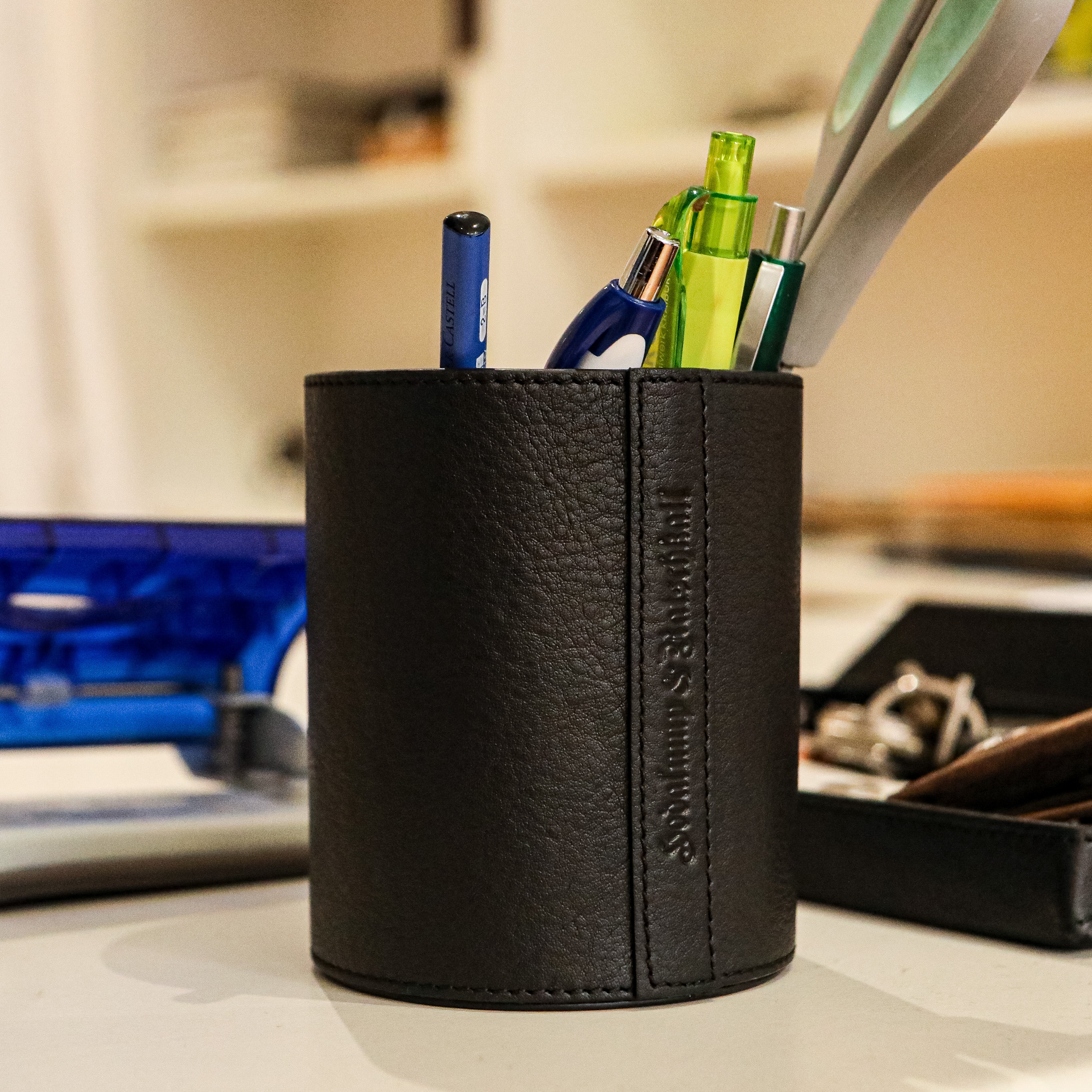 Stiftehalter aus Leder
