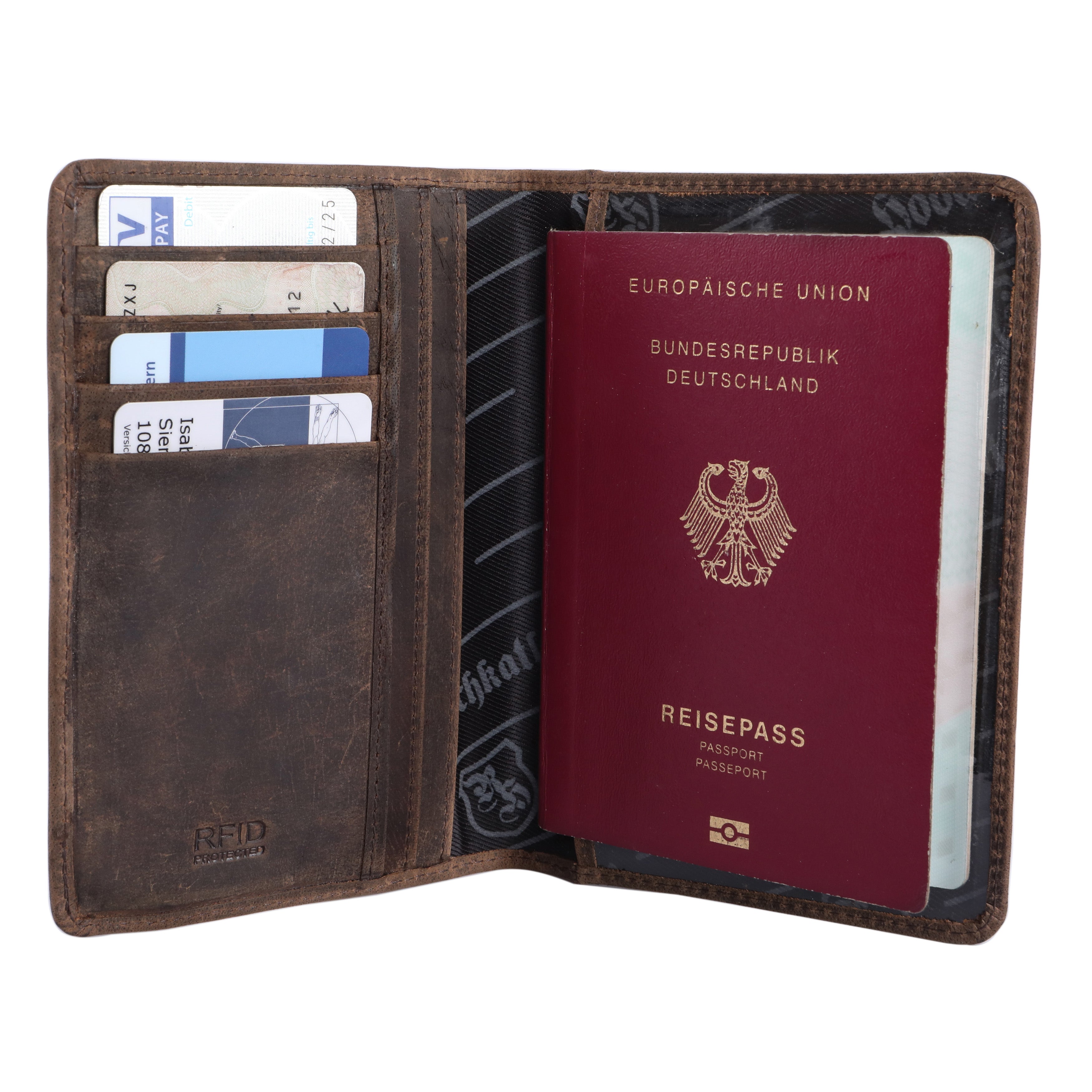 Reisepass-Etui, Reisepasshülle Geldbeutel Herren Hodalump & Ratschkatl 