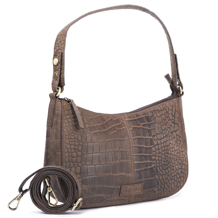 Crocodile shoulder bag