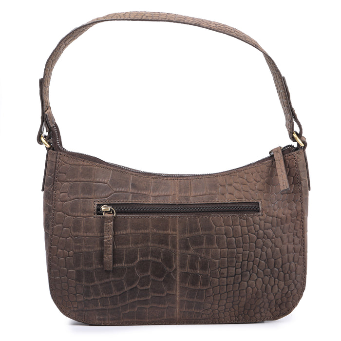 Crocodile shoulder bag