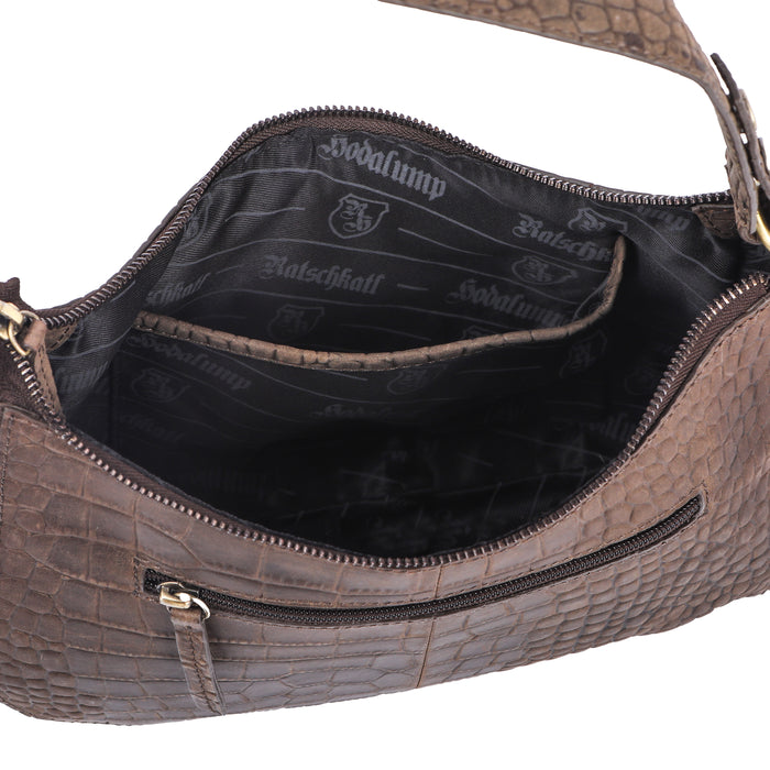 Crocodile shoulder bag