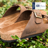 Braune Hodalump Ledersandalen mit IGR Zertifikat für ergonomisches Design.