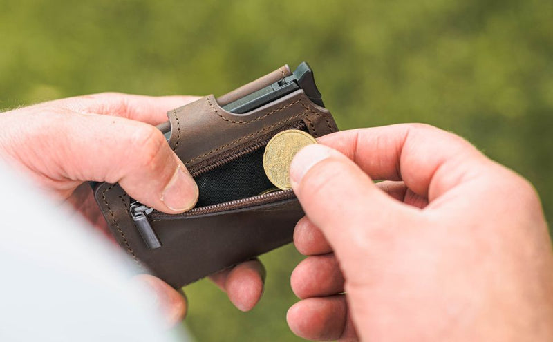 Geldbeutel Herren Timoxi Slim Wallet Mit RFID-Schutz Aluminium