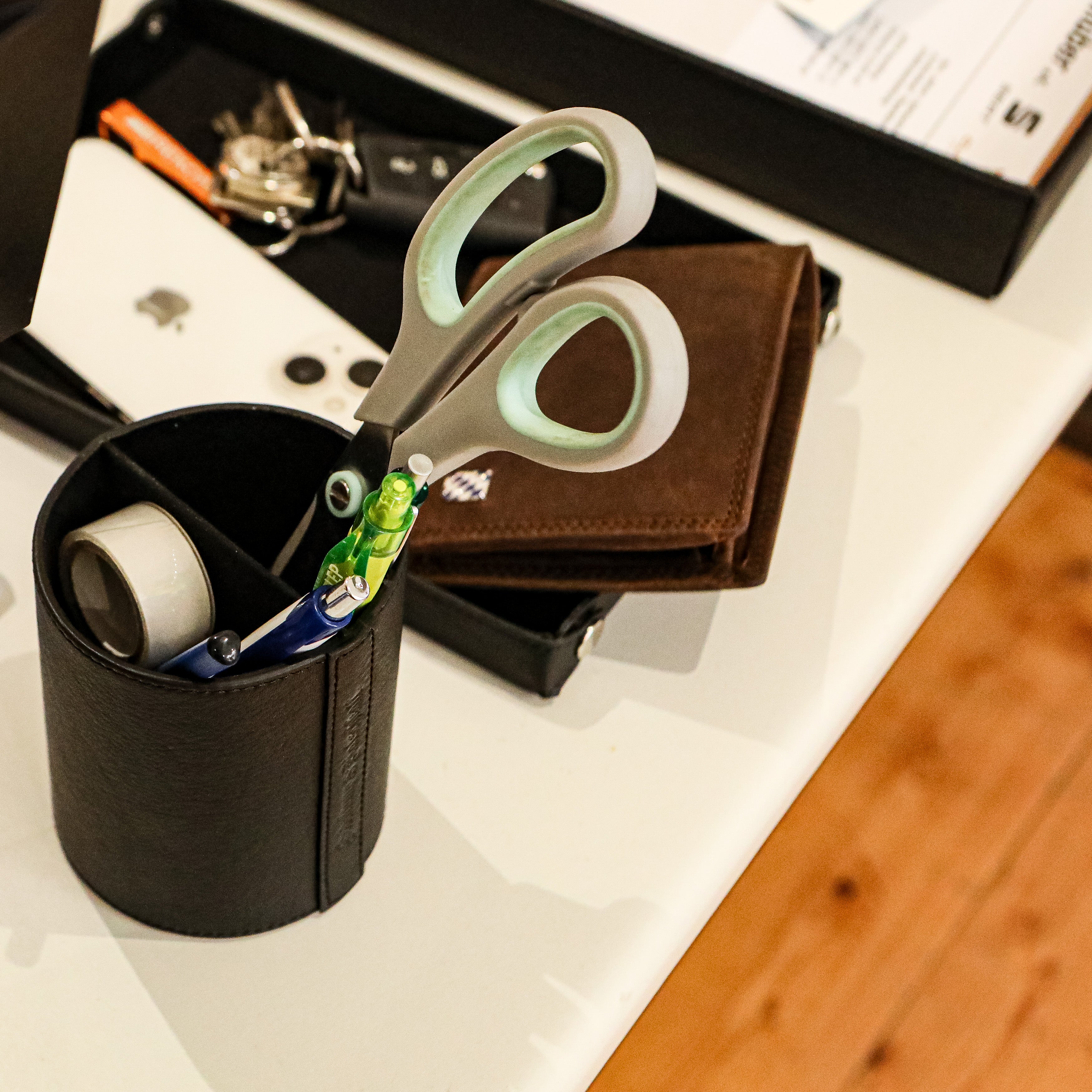 Stiftehalter aus Leder