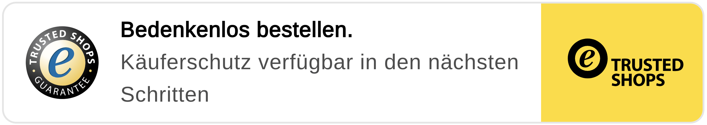 Trusted Shops Siegel – Bedenkenlos bestellen