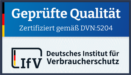 Zertifikat geprüfte Qualität für Hodalump Lederhose aus Ziegenleder nach DVN:5204.