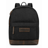 Hodalump City Rucksack Vorderansicht – zeitloses Design mit Büffelleder-Detail